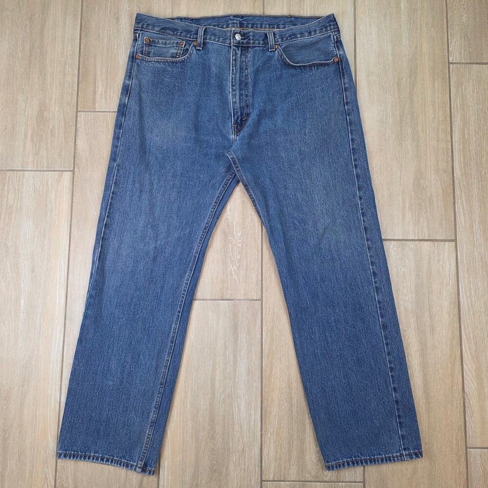 Levis 505 Jeans Mens 40x32 Blue Regular Fit Straight Leg Cotton Denim Classic